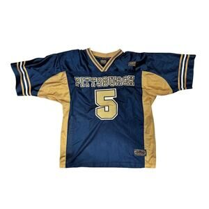 University of Pittsburgh Pitt Panthers #5 Jersey Blue Size M Stitched